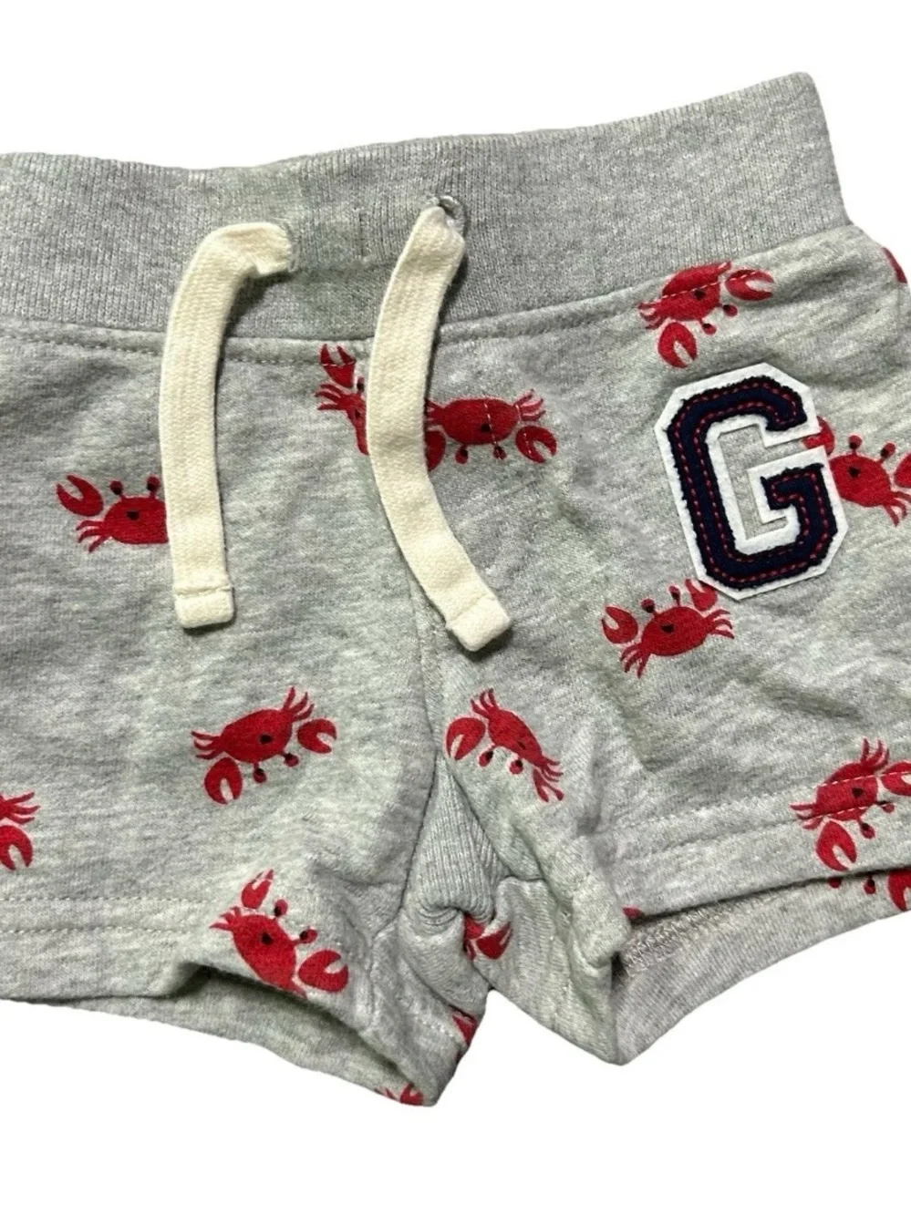 Baby Gap Matching Set Full Zip Hoodie Shorts Crabs Summer Size 3-6 Months